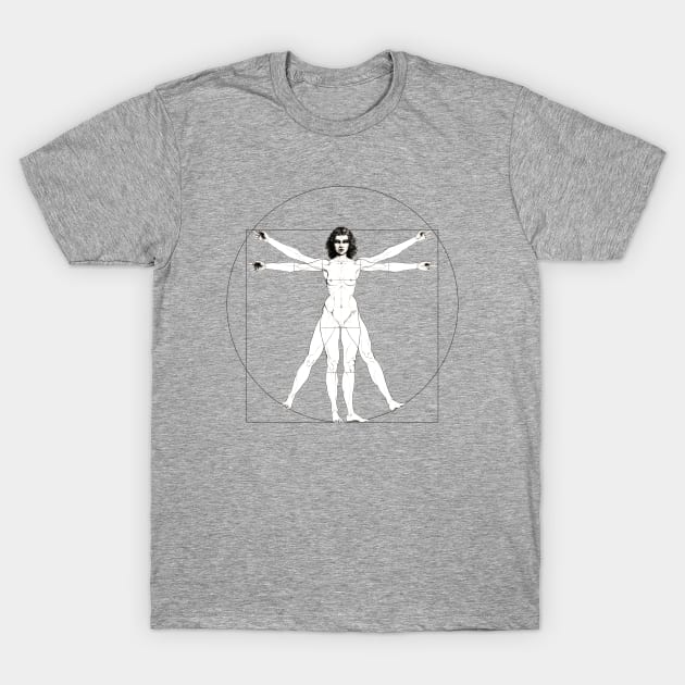Vitruvian Woman / BW version T-Shirt by ITEMLAB